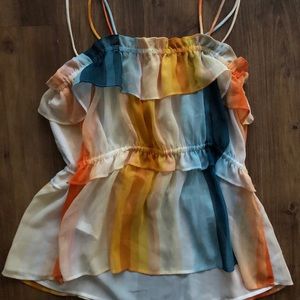 Multicolor stripe top